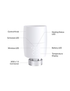 Умный термостатический радиаторный клапан TP-LINK Kasa KE100, White 2