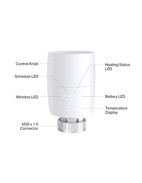 Умный термостатический радиаторный клапан TP-LINK Kasa KE100, White