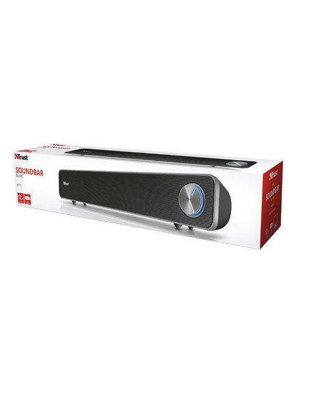 Soundbar Trust Arys Black / 12W / 3,5 AUX / USB power