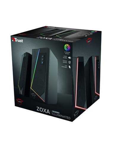 Boxe Gaming 2.0 Trust GXT 609 Zoxa, Black / 12W / 3,5 AUX / USB power