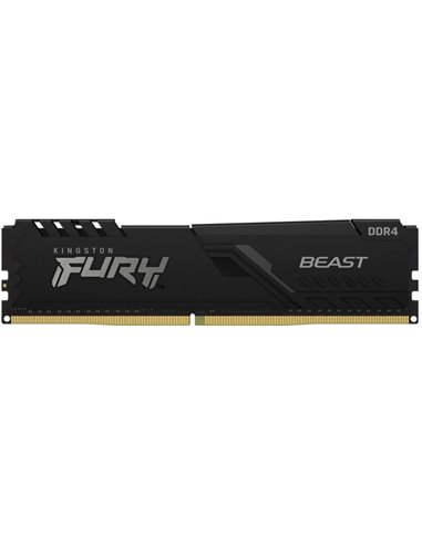 16GB DDR4-3200  Kingston FURY® Beast DDR4, PC25600, CL16, 1.35V, Auto-overclocking, Asymmetric BLACK low-profile heat spreade...