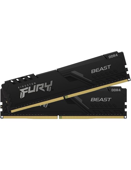 16GB (Kit of 2*8GB) DDR4-3600  Kingston FURY® Beast DDR4, PC28800, CL17, 1.35V, Auto-overclocking, Asymmetric BLACK low-profi...
