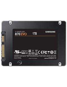 2.5” SSD 1.0TB  Samsung SSD 870 EVO, SATAIII, Sequential Reads: 560 MB/s, Sequential Writes: 530 MB/s, Max Random 4k: Read: 9... 2
