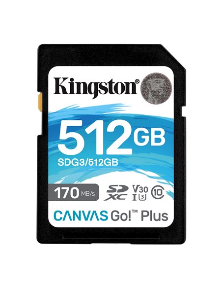 Card de memorie SD 512GBKingston Canvas Go! Plus, 170MB/s