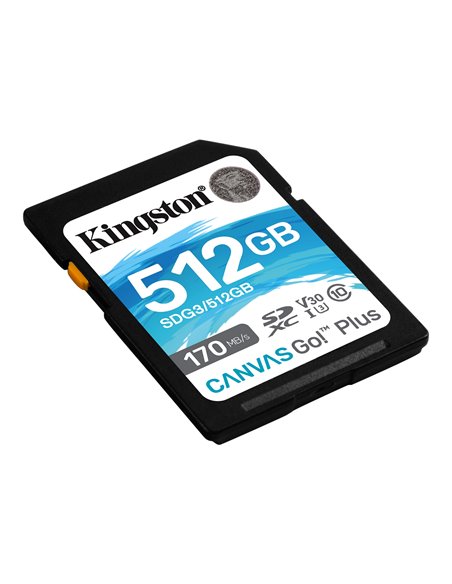 Card de memorie SD 512GBKingston Canvas Go! Plus, 170MB/s