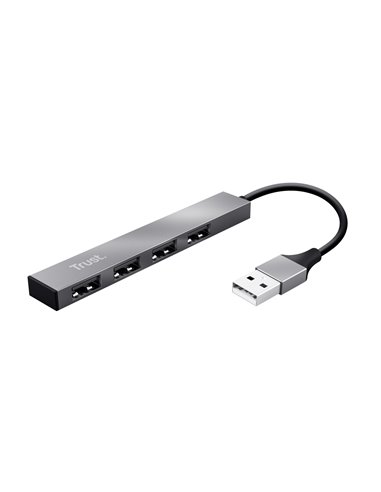 Mini USB HUB Trust  HALYX 4-PORT, silver