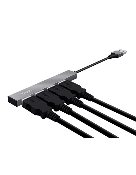 Mini USB HUB Trust  HALYX 4-PORT, silver