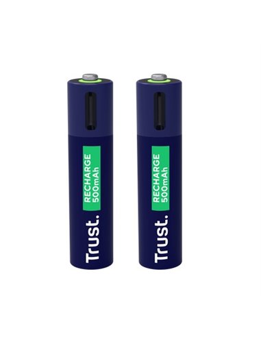 Trust Аккумуляторная батарея USB-C AAA/ 500 mAh/  up to 800 charge cycles/  2 Pack