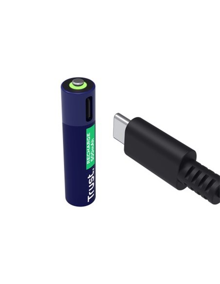 Trust Baterie reincarcabila USB-C AAA/ 500 mAh/  up to 800 charge cycles/  2 Pack