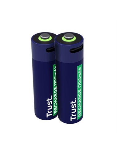 Trust Baterie reincarcabila USB-C AA/ 1700 mAh/  up to 800 charge cycles/  2 Pack