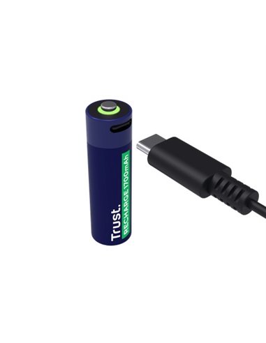 Trust Аккумуляторная батарея USB-C AA/ 1700 mAh/  up to 800 charge cycles/  2 Pack