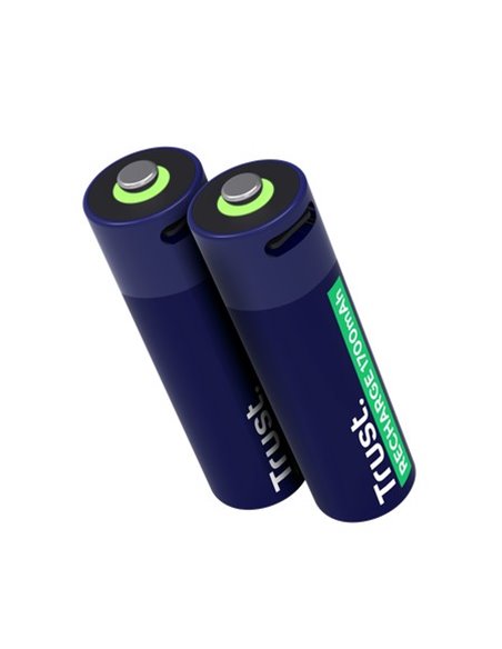 Trust Аккумуляторная батарея USB-C AA/ 1700 mAh/  up to 800 charge cycles/  2 Pack