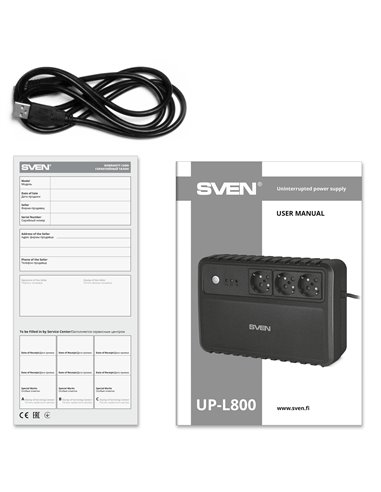 UPS SVEN UP-L800 / AVR / 800VA /400W