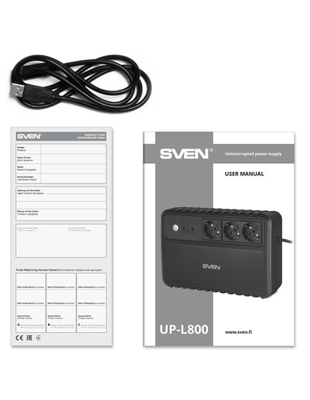 ИБП SVEN UP-L800 / AVR / 800VA /400W
