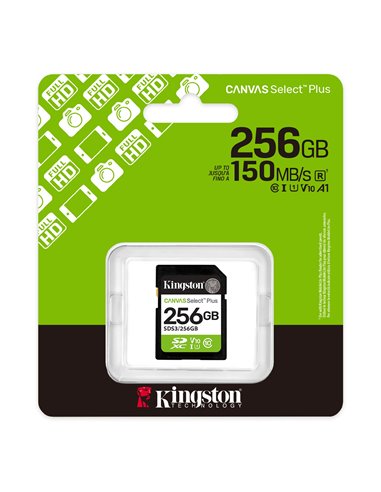 Карта памяти SD 256GB Kingston Canvas Select Plus, 150MB/s