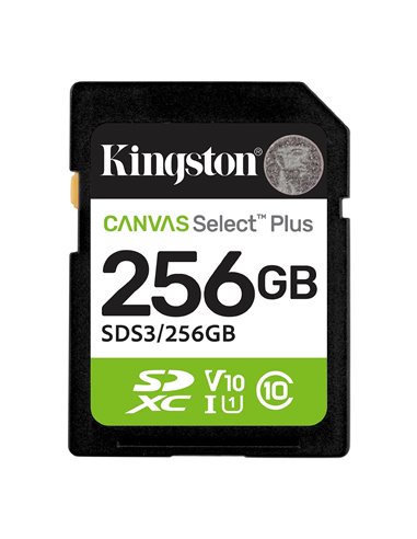 Карта памяти SD 256GB Kingston Canvas Select Plus, 150MB/s