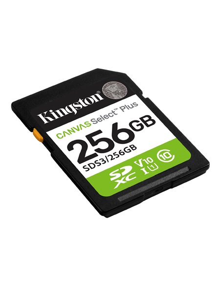 Карта памяти SD 256GB Kingston Canvas Select Plus, 150MB/s