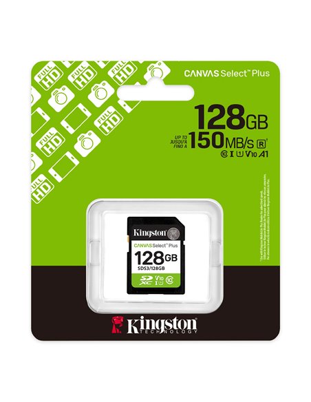 Card de memorie SD  128GB Kingston Canvas Select Plus, 150MB/s