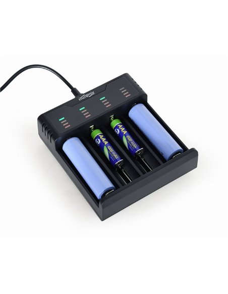 ”Быстрое” зарядное USB-устройство для аккумуляторов Ni-MH + Li-ion EnerGenie BC-USB-02