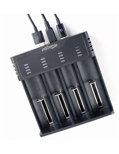”Быстрое” зарядное USB-устройство для аккумуляторов Ni-MH + Li-ion EnerGenie BC-USB-02