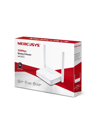 Wireless Router MERCUSYS MW301R / N300 / Wi-Fi4 / 1WAN+4LAN / 2 external antennas