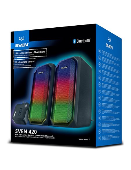 Колонки SVEN 420 / 10W/ Bluetooth/ USB power/ Black