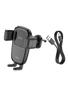Автомобильный держатель  HOCO HW1 Pro, Wireless Fast Charging Car Holder, Wireless output: 5W / 7.5W / 10W / 15W, Air Outlet,... 2