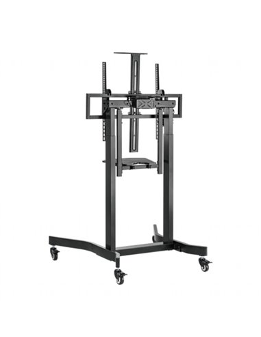 Suport de podea TV reglabil pe inaltime motorizat cu roti pivotante Gembird TVS-100T-01 / 55” - 100”