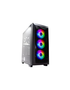 Carcasa XILENCE Xilent Breeze XG131 / w/oPSU / Side panel / 3x ARGB 120mm + 1x120mm / ATX / Black