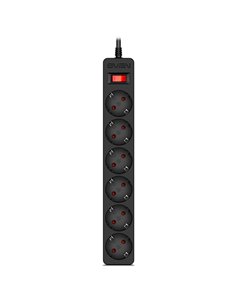 Surge Protector SVEN SF-06E/ 6 Sockets/ 2300W/ 5.0m/ Black 2