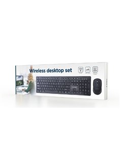 Беспроводная клавиатура и мышь Gembird KBS-WCH-04-RU, Black 2