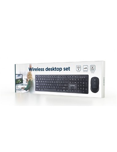 Беспроводная клавиатура и мышь Gembird KBS-WCH-04-RU, Black
