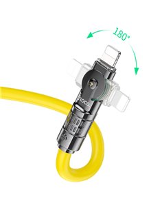 Кабель Type-C на Lighning HOCO “U118 Triumph” / 1.2m / Zinc alloy / 27W / Black 2
