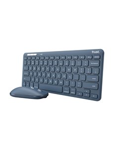 Беспроводная клавиатура и мышьTrust  Lyra Multi-Device / BT5.0 / Blue 2
