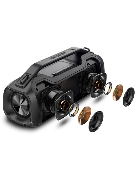 Boxa portabila SVEN PS-390 Black / 50W / Bluetooth / FM tuner / USB / microSD / TWS