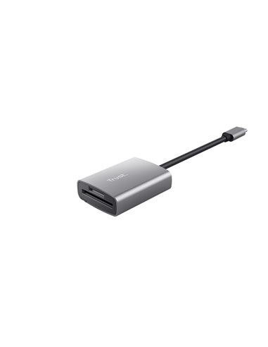 Card reader Trust Dalyx / USB-C, microSD / SDHC/SDXC, Cable length 8 cm / Silver