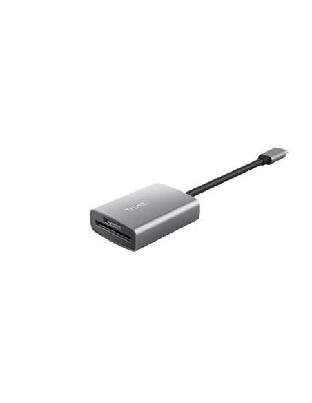 Card reader Trust Dalyx / USB-C, microSD / SDHC/SDXC, Cable length 8 cm / Silver