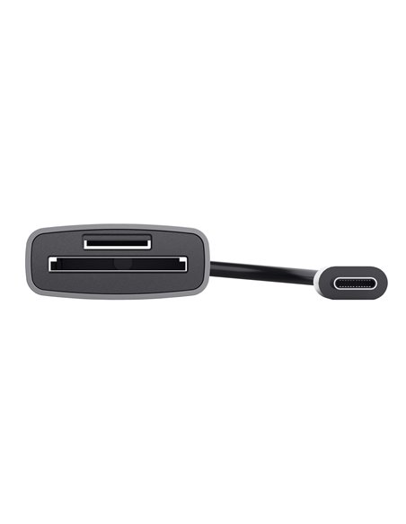 Card reader Trust Dalyx / USB-C, microSD / SDHC/SDXC, Cable length 8 cm / Silver