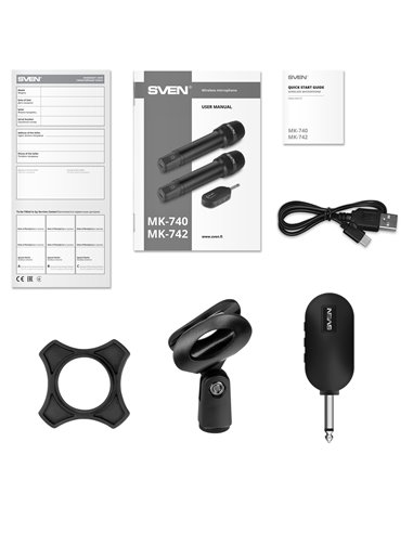 Микрофон для караоке SVEN MK-740 / Wireless / Black