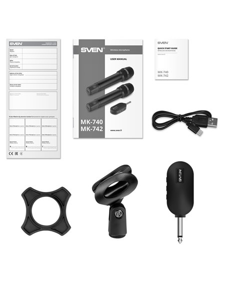 Микрофон для караоке SVEN MK-740 / Wireless / Black