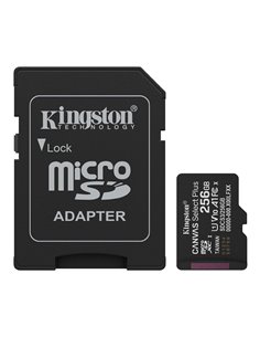 Карта памяти microSD  256GB Kingston Canvas Select Plus, 150MB/s + SD adapter 2