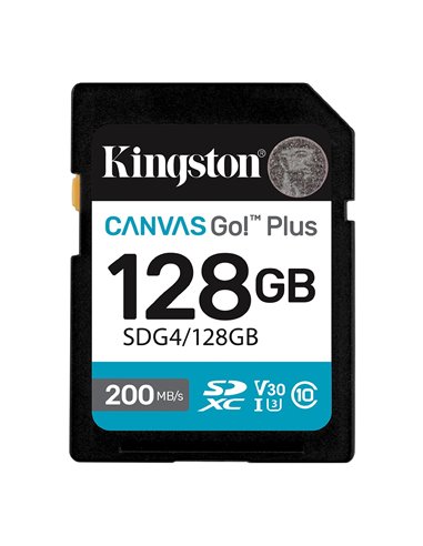 Карта памяти SD 128GB Kingston Canvas Go! Plus G4, 200/160MB/s