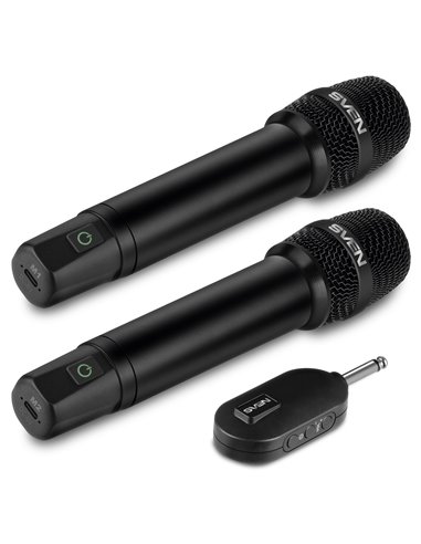 Комплект из двух беспроводных микрофонов SVEN MK-742 / Wireless / Black