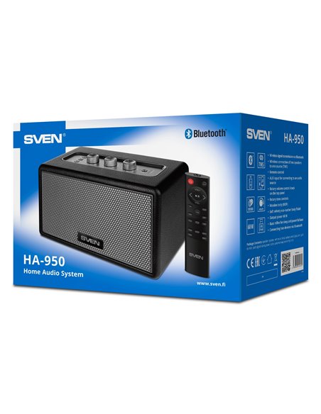 Домашняя аудиосистема SVEN HA-950 Black / 60W / Bluetooth / USB / microSD