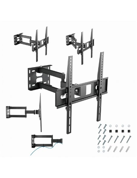 Suport TV de perete (cu miscare completa) 32”-55” Gembird ”WM-55ST-03”, Black