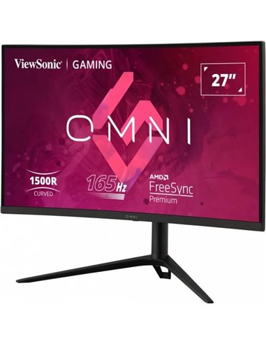 27.0” Monitor Gaming VIEWSONIC VX2718-2KPC-MHDJ/ 2K/ Curved/ 1ms/ 165Hz/ Black