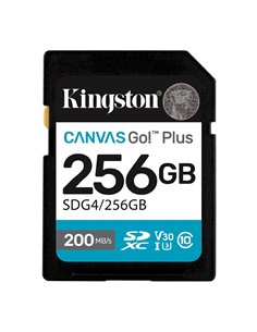 Карта памяти SD 256GB Kingston Canvas Go! Plus G4, 200/160MB/s 2