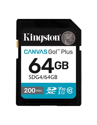 Card de memorie SD 64GB Kingston Canvas Go! Plus G4, 200/160MB/s