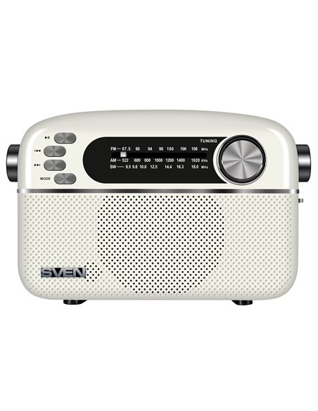 Boxa portabila SVEN SRP-505, White / 3W / Bluetooth / FM/AM/SW Radio / USB / microSD