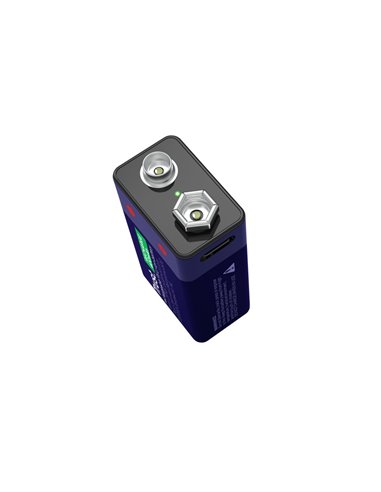 Trust Baterie de 9V, reincarcabila prin USB-C, 400mAh, 1 Pack